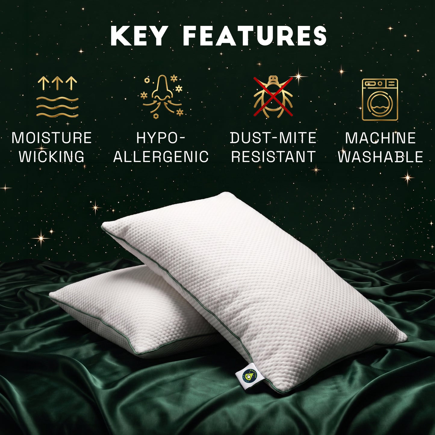 Martian Dreams Velistra® | Hotel Bamboo Pillows, Twin Pack