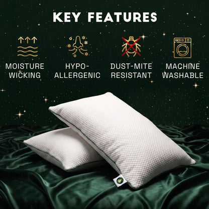 Martian Dreams Velistra® | Hotel Bamboo Pillows, Twin Pack