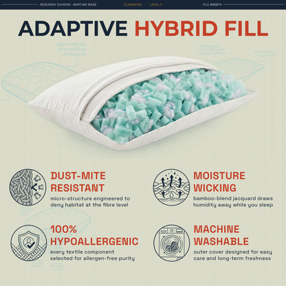Martian Dreams LunaCore® - Hybrid Pillow - B-Grade - Single Pillow