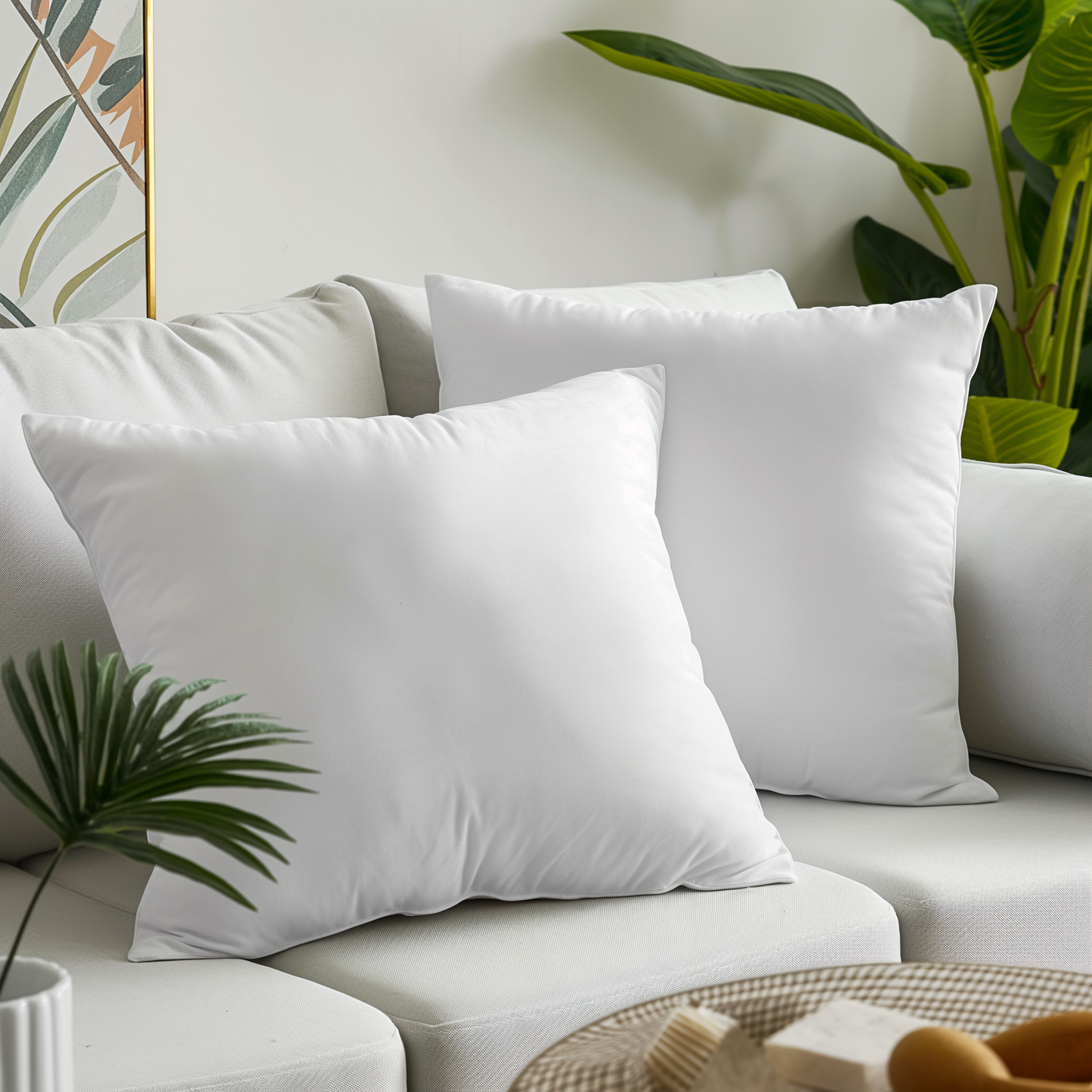 Premium Cushion inserts - 100GSM Microfibre Covers and 7D Hollowfibre Fillings - 2 Pack